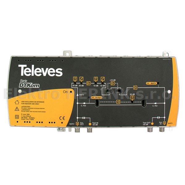 Televés 451203 DTCOM CATV zesilovač 87-1006 MHz, 30/40 dB, rw.65 MHz