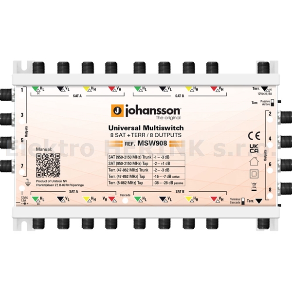Johansson MSW 908   multipřepínač, 9 / 8, univerzal