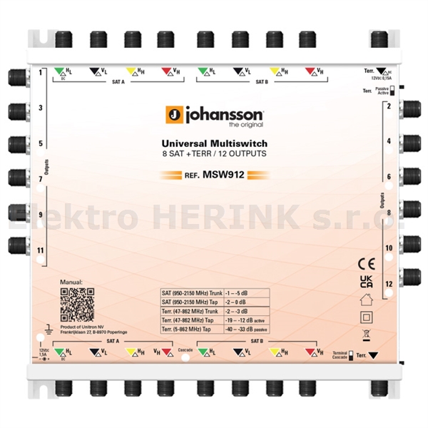 Johansson MSW 912   multipřepínač, 9 / 12, univerzal