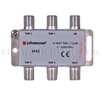 Johansson 4543   odbočovač čtyřnásobný  -25 dB, 5-2300 MHz, DC průchod
