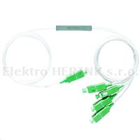 Optický splitter - 1/ 4 1260-1650 nm, SC/APC, 1,5 m
