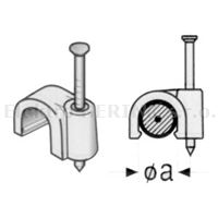 Příchytka kabelová   prům. 7-10mm s ocel. hřebíkem