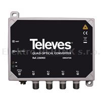 Televés  236903  opt. quad konvertor s DVB-T výstupem