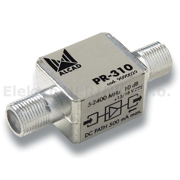 PR-310 předzesilovač 5-2400 MHz, 10 dB, 13-18 V
