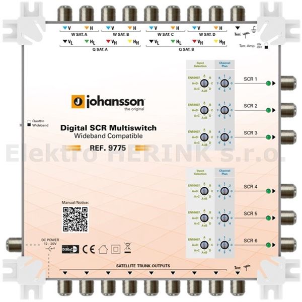 9775 SCR multipřepínač<br/>8x SAT-MF / 6x SCR výstup