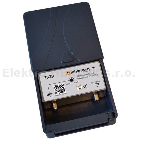 Johansson KIT 7329 L2 / 2439   zesilovač UHF 15-35 dB, 24 V, LTE 5G