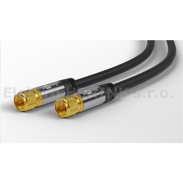 Kabel propojovací   F /  F   1,0 m, 135 dB, černý