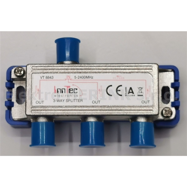 InnTec VT 8843   rozbočovač 5-2400 MHz (DC), 3x výstup