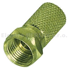 Konektor F  8,2 mm   úzká matice, šroubovací, žlutá