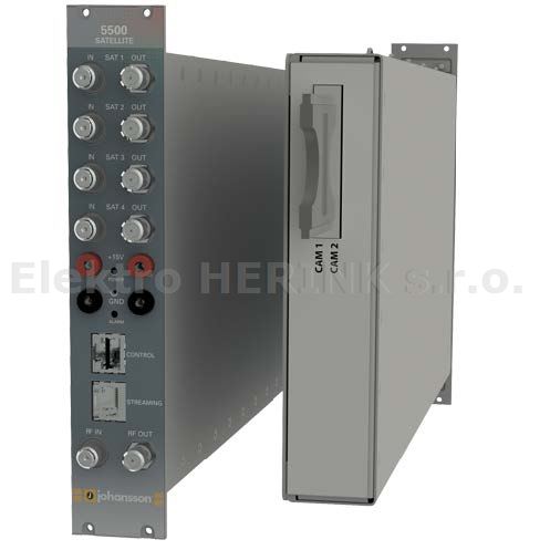 Johansson 5500 univerzální Headend<br/>5x tuner, 4x MUX, 2x CI