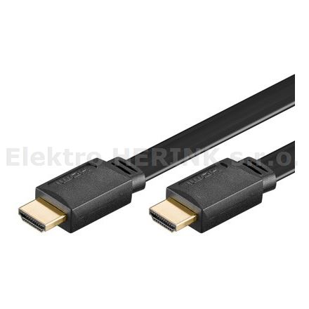 Kabel prop.  HDMI / HDMI   1,5 m, Rev. 1.4   - plochý