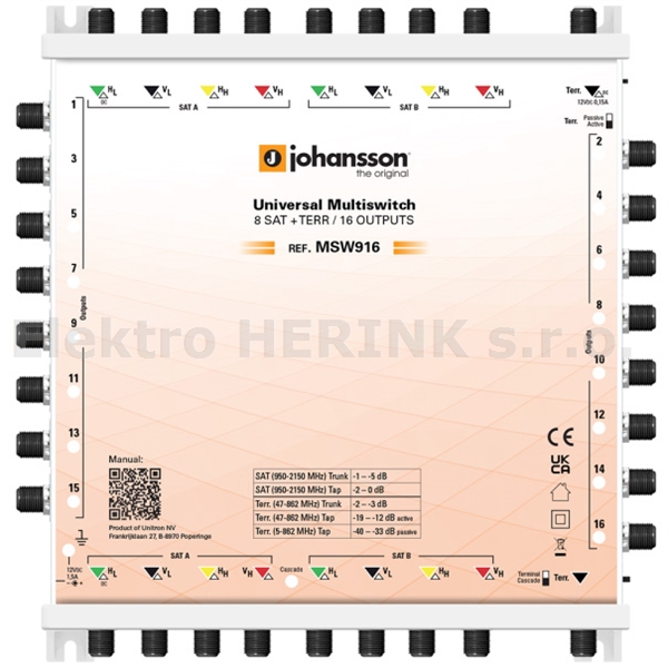 Johansson MSW  916   multipřepínač, 9 / 16, univerzal