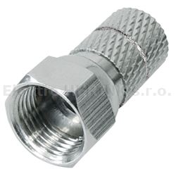 Konektor F  6,6 mm   široká matice, šroubovací