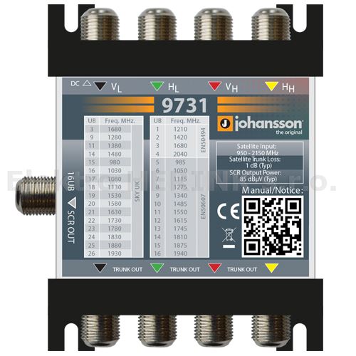 9731 SCR multipřepínač<br/>4x SAT-MF / 1x SCR výstup