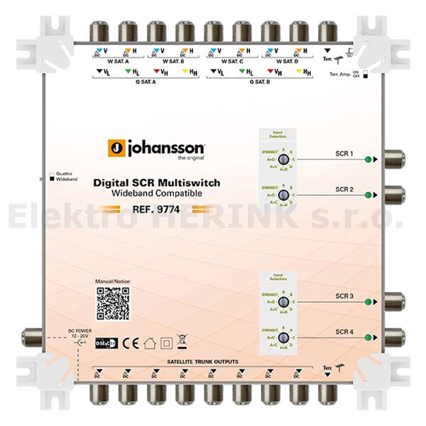 9774 SCR multipřepínač<br/>8x SAT-MF / 4x SCR výstup