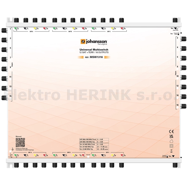 Johansson MSW 1316   multipřepínač, 13 / 16, univerzal