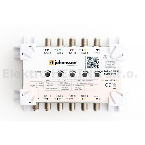 Johansson 9935 zesilovač 4x SAT-IF + 1x Terr.