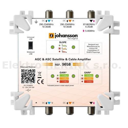 Johansson 9658 zesilovač<br/>Wideband AGC & ASC