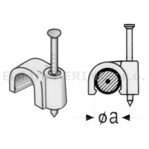 Příchytka kabelová   prům. 7-10mm s ocel. hřebíkem