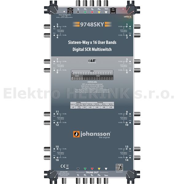 9748 SCR multipřepínač<br/>4x SAT-MF / 16x SCR výstup