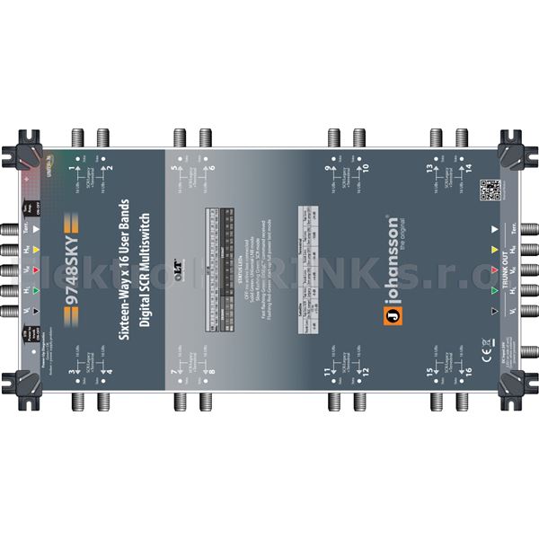 9748 SCR multipřepínač<br/>4x SAT-MF / 16x SCR výstup