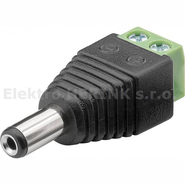 Konektor DC dutinka napájecí kabelová prům. 2,1 / 5,5 mm