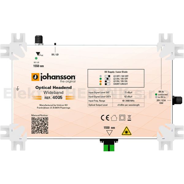 Johansson 4005   optický vysílač, 1 vlnová délka
