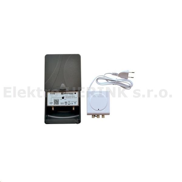 Johansson KIT 7332 L2 / 2436   zesilovač + zdroj, UHF 34 dB