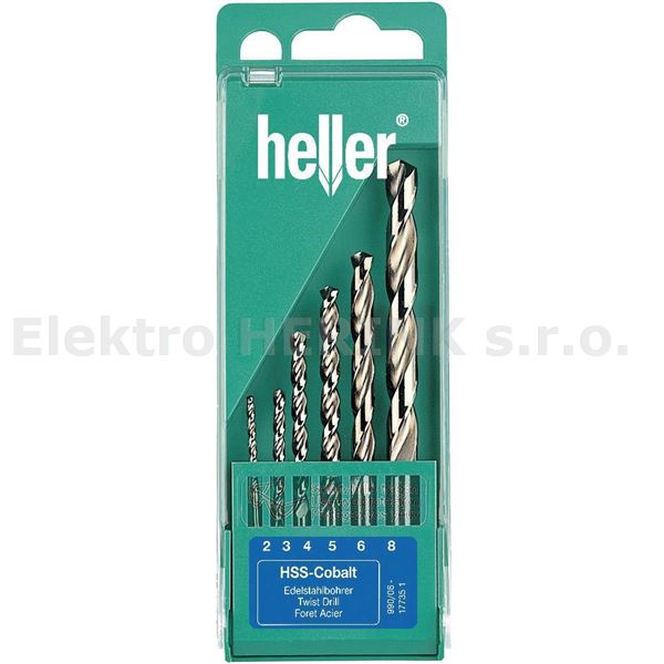 Heller HSS Kobalt  sada 2/3/4/5/6/8 mm