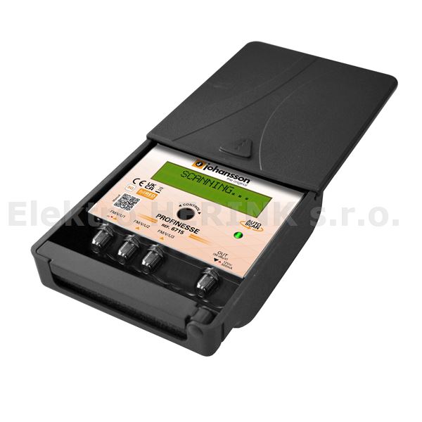 Johansson KIT 6715   zesilovač programovatelný, 32x filtr, 50 dB, 90 dBµV, s externím zdrojem